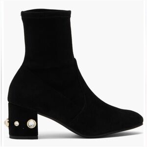 STUART WEITZMAN Allshine 60 Bootie In Black Suede, Women size 8
